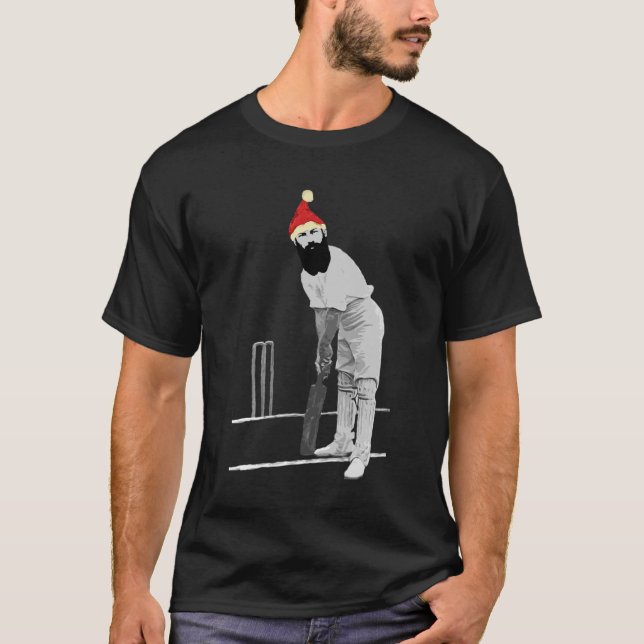 Customisable Funny Christmas Cricket Tshirt (Front)
