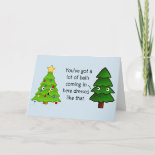 Customisable Funny Christmas Tree Holiday Card