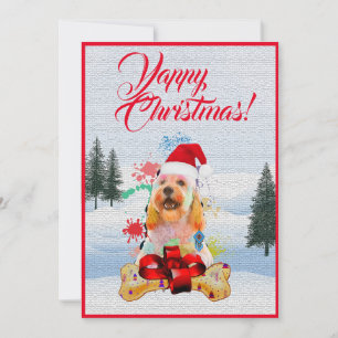 Customisable Funny Cockapoo Dog Yappy Xmas Card