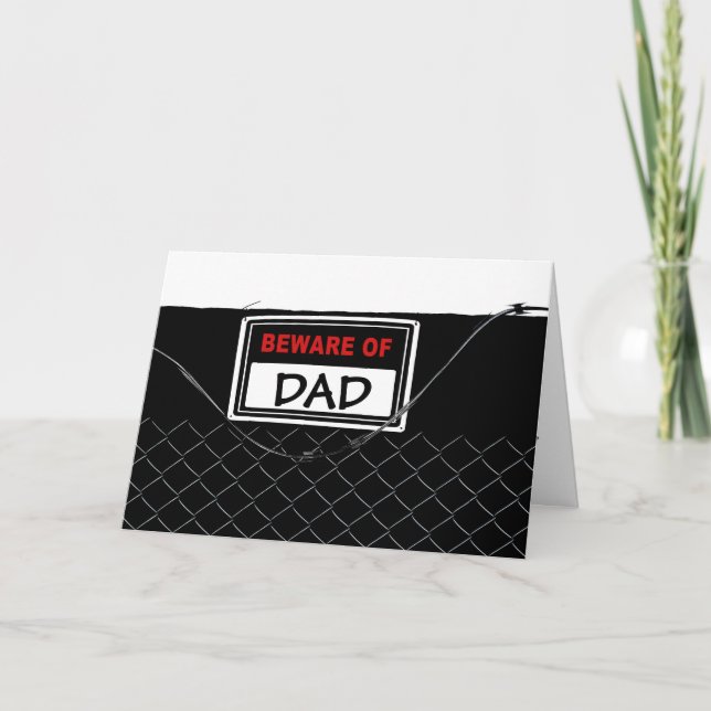 Customisable Funny Cute Unique Father's Day Card (Front)