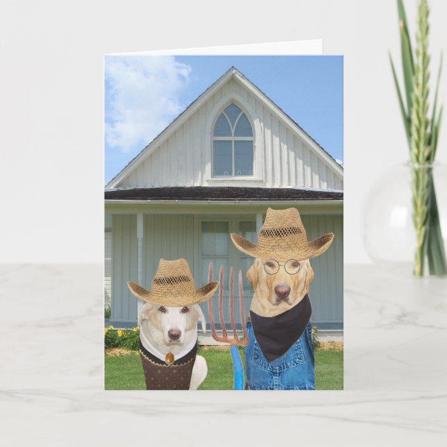 Customisable Funny Dog/Lab Card from couple (Front)