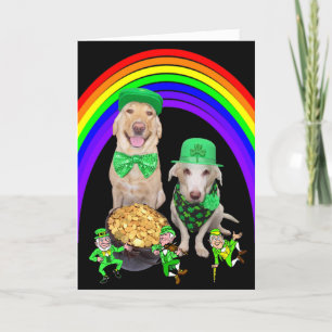 Customisable Funny Dogs/Lab St. Patrick Card