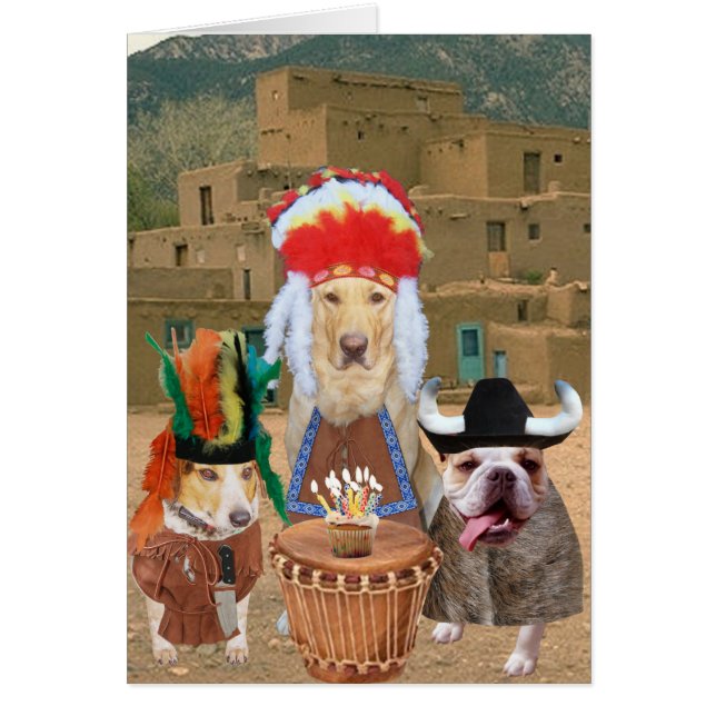 Customisable Funny Dogs Native American Theme (Front)
