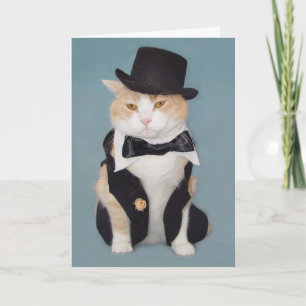 Customisable Funny Formal Cat/Kitty Card