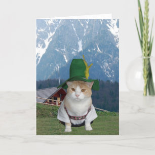 Customisable Funny German Cat Card