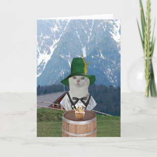 Customisable Funny German Cat Card