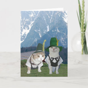 Customisable Funny German Cats/Kitties Anniversary Card