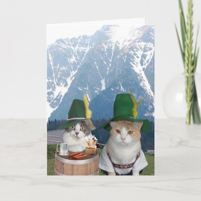 Customisable Funny German Cats/Kitties Card (Front)