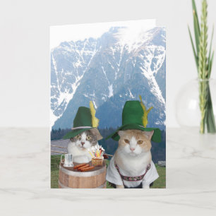 Customisable Funny German Cats/Kitties Card