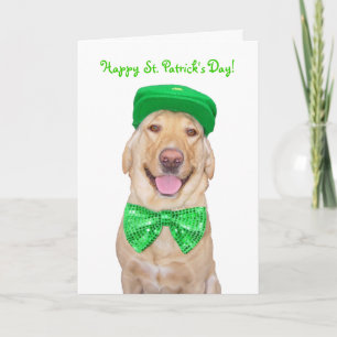 Customisable Funny Lab in Green Card