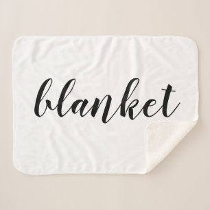 Customisable Funny Literal Word Sherpa Blanket