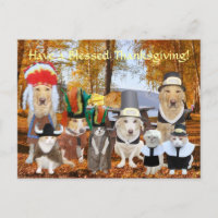 Customisable Funny Pets Pilgrims and Indians