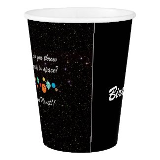 Customisable funny space party cup