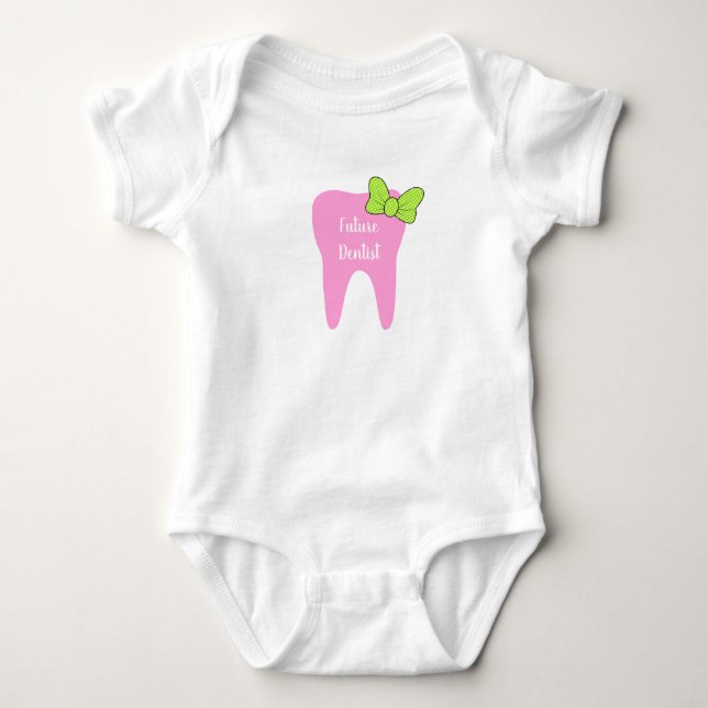 Customisable "Future Dentist" Baby Outfit Bodysuit (Front)