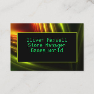 Customisable futuristic space abstract business card