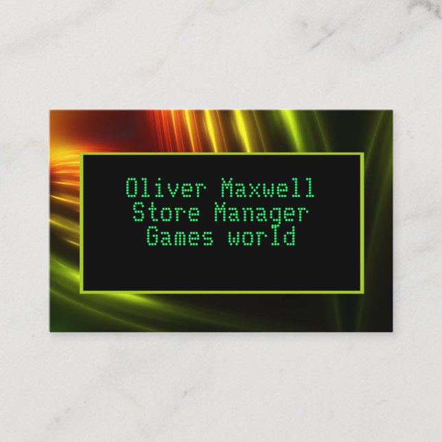 Customisable futuristic space abstract business card (Front)