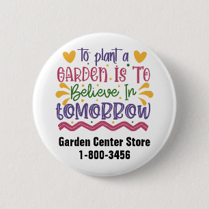 Customisable Garden Store Promotional Button