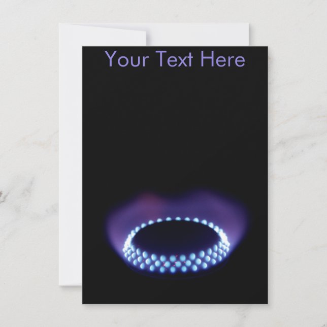 Customisable gas flame card (Front)