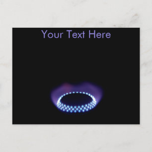 Customisable gas flame postcard