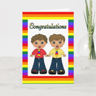 Customisable Gay Engagement or Wedding Card