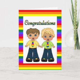 Customisable Gay Engagement or Wedding Card