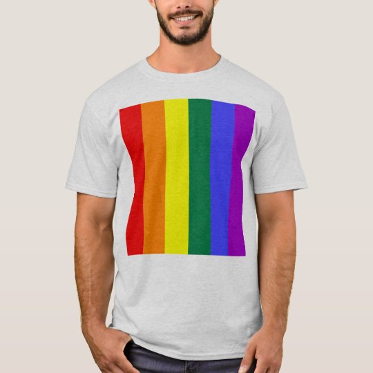 Customisable Gay Pride Rainbow Flag Add an Image T-Shirt