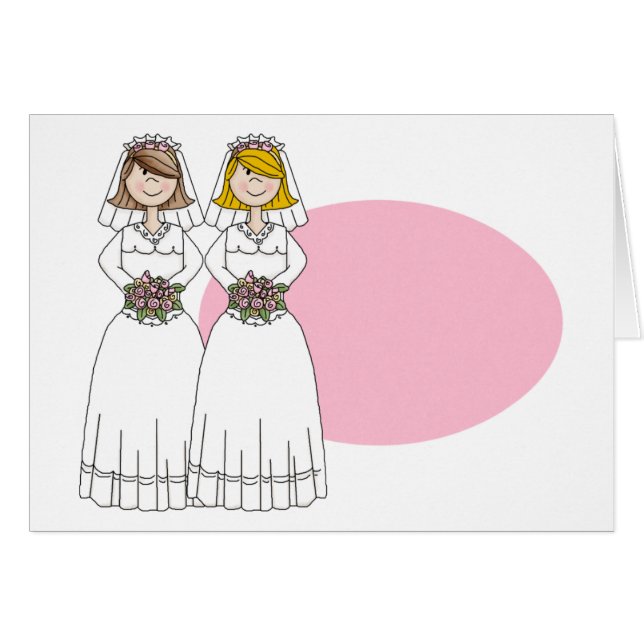 Customisable Gay Themed Wedding Cards, Stickers, T (Front Horizontal)