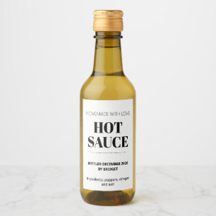 Customisable Generic Hot Sauce Wine Label