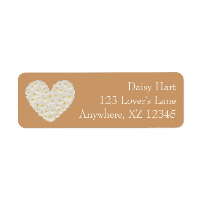 Customisable Gerber Daisy Heart (Front)