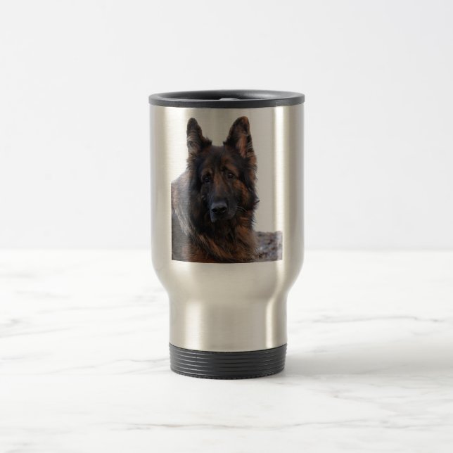Customisable German Shepherd Dog Travel Mug (Center)