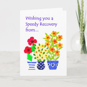 Customisable Get Well Card - Flower Power