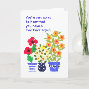 Customisable Get Well Card for a Back Patient