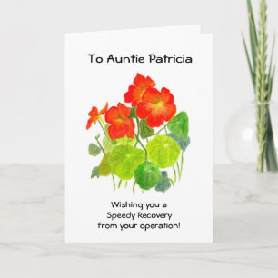 Customisable Get Well Card - Nasturtiums
