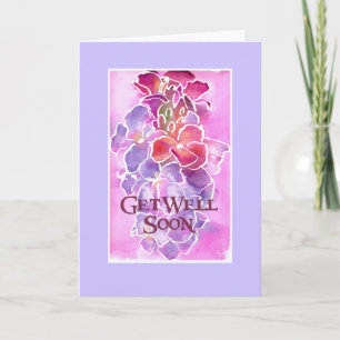 Customisable Get Well Card - Wallflowers