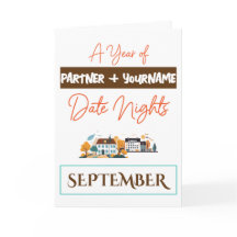 Customisable gift card for a September date night