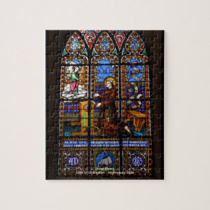 Customisable Gift For Priest Stained Glass Jigsaw Jigsaw Puzzle