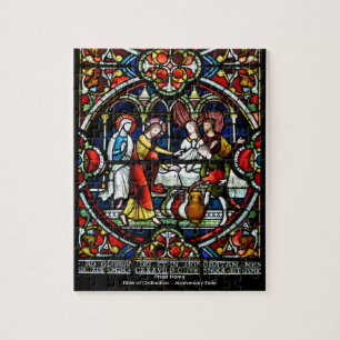 Customisable Gift For Priest Stained Glass Jigsaw Puzzle