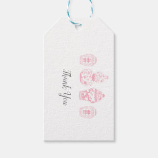 Customisable Ginger Jar Pink Gift Tags