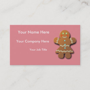 Customisable Gingerbread Cookie Business Card