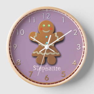 Customisable Gingerbread Cookie Wall Clock