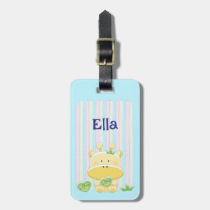 Customisable Giraffe cartoon tag with quote