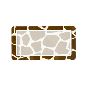 Customisable Giraffe Print Address Labels