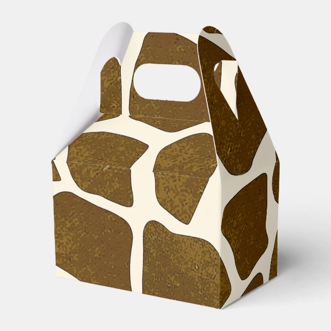 Customisable Giraffe Print Favour Box (Back Side)
