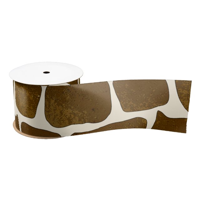 Customisable Giraffe Print Ribbon Satin Ribbon (Spool)