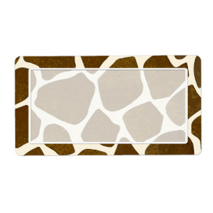 Customisable Giraffe Print Shipping Labels