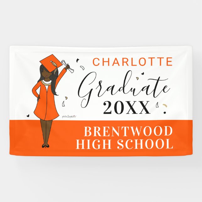 Customisable Girl Avatar | High School Graduation  Banner (Horizontal)