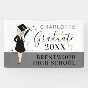 Customisable Girl Avatar   High School Graduation  Banner