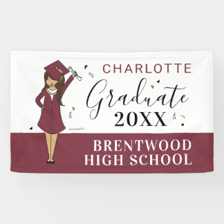 Customisable Girl Avatar | High School Graduation  Banner