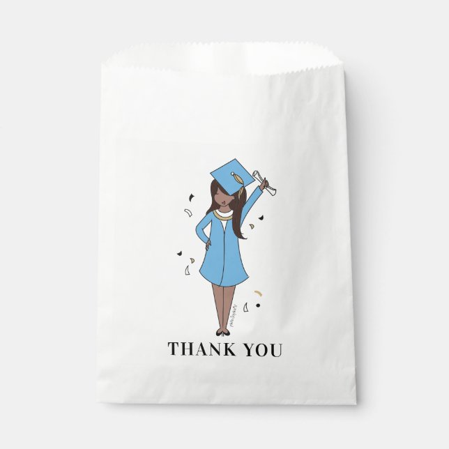 Customisable Girl Avatar | High School Graduation  Favour Bags (Front)