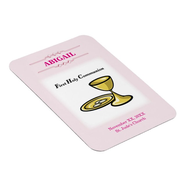 Customisable, Girl Communion Body and Blood Magnet (Right Side)